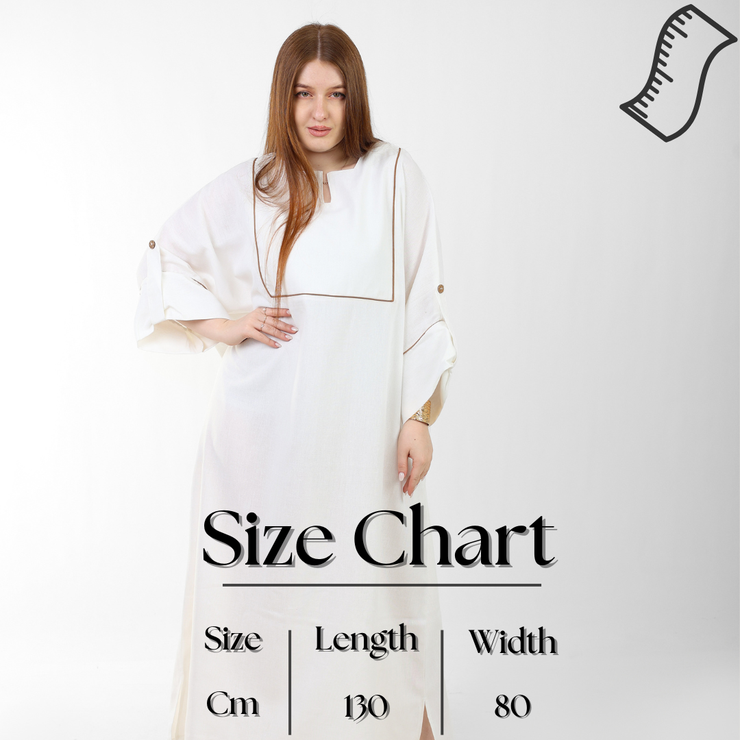 White Pure Linen Dress