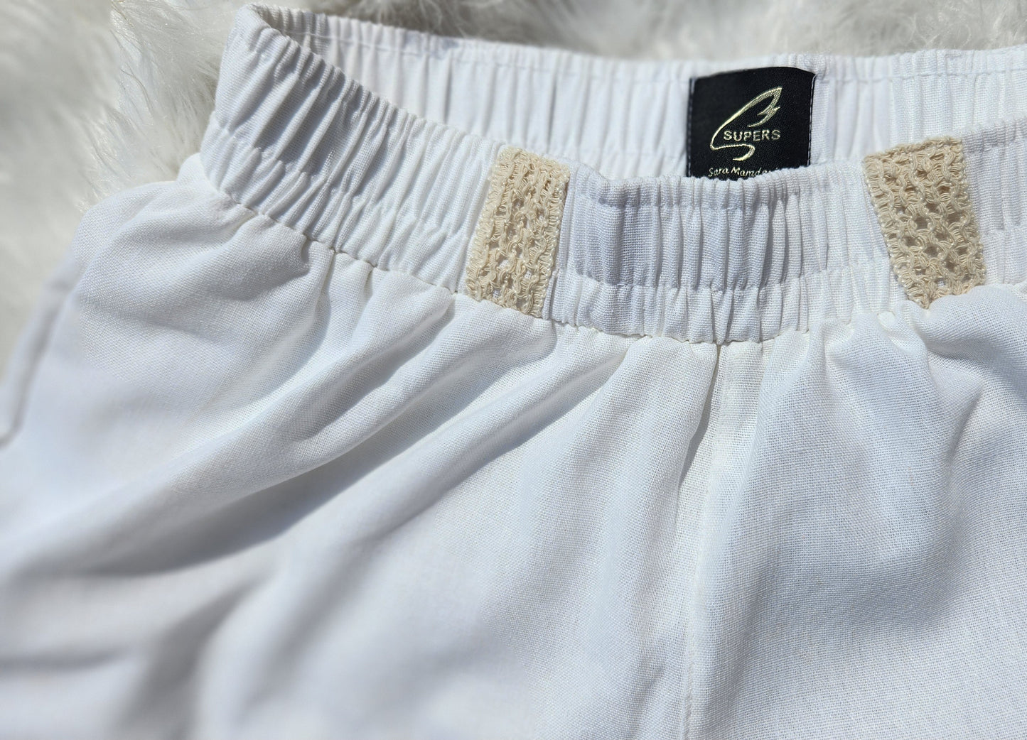 White Pure Linen Short