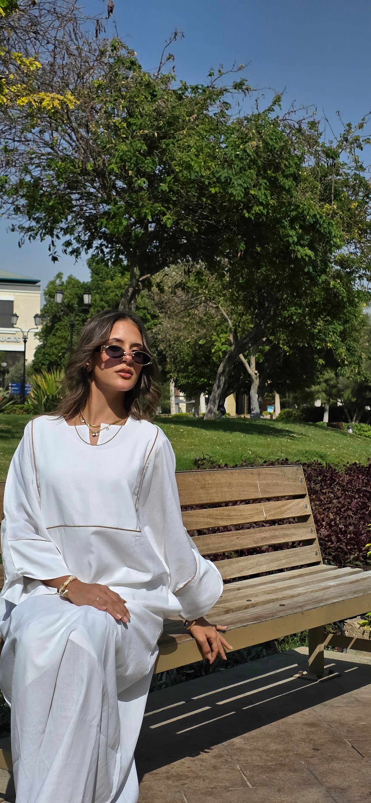 White Pure Linen Dress