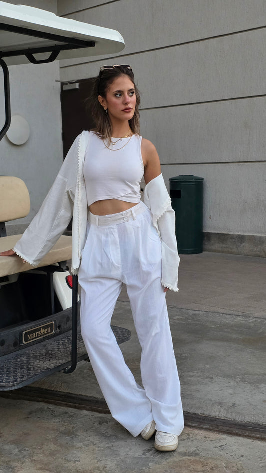 Off-White Pure Linen Blouse