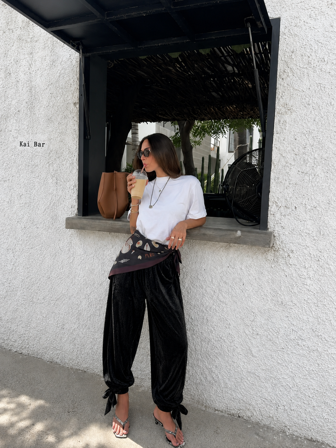 Tie-Hem Wide Leg Pants