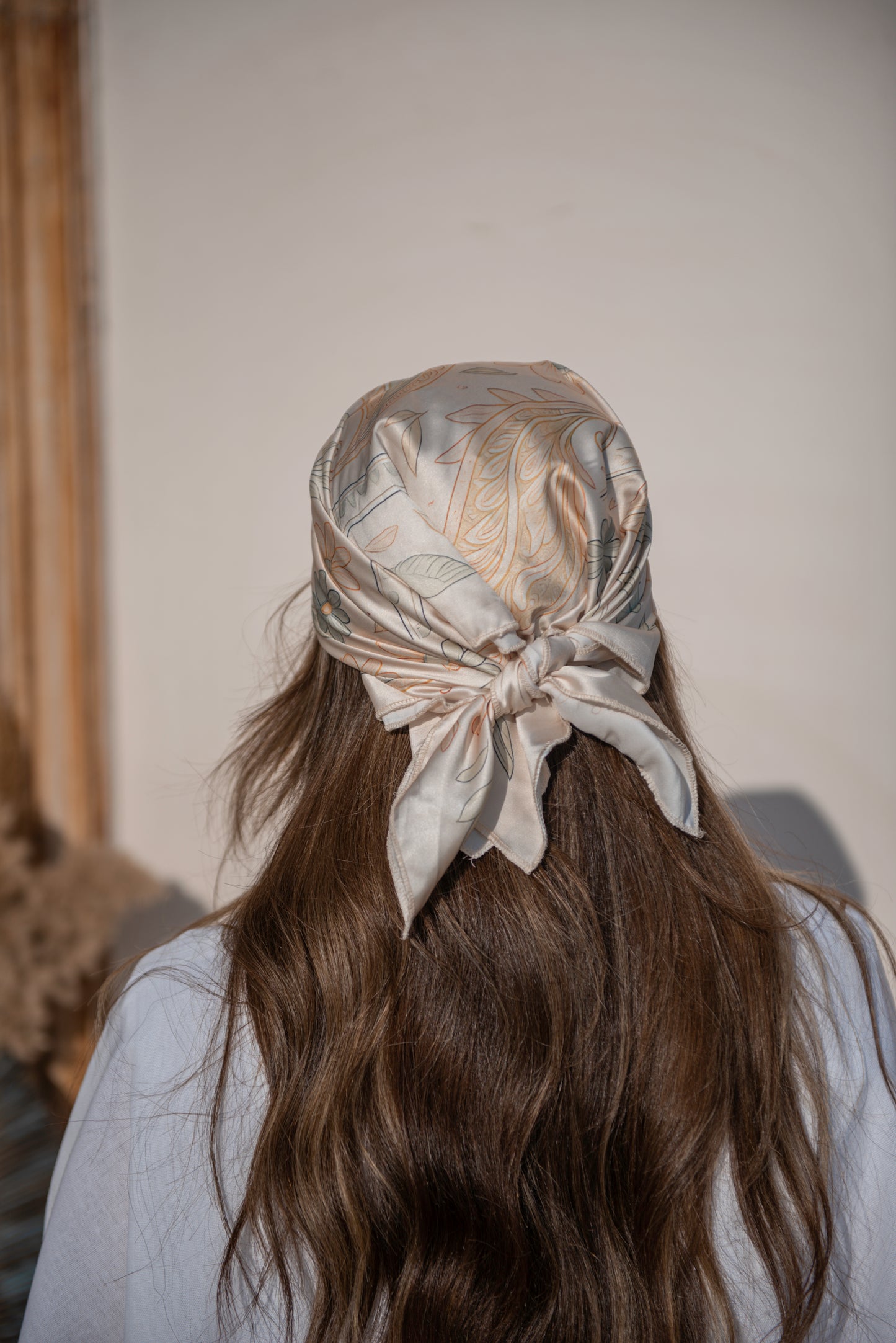 Beige Stan Hair Scarf