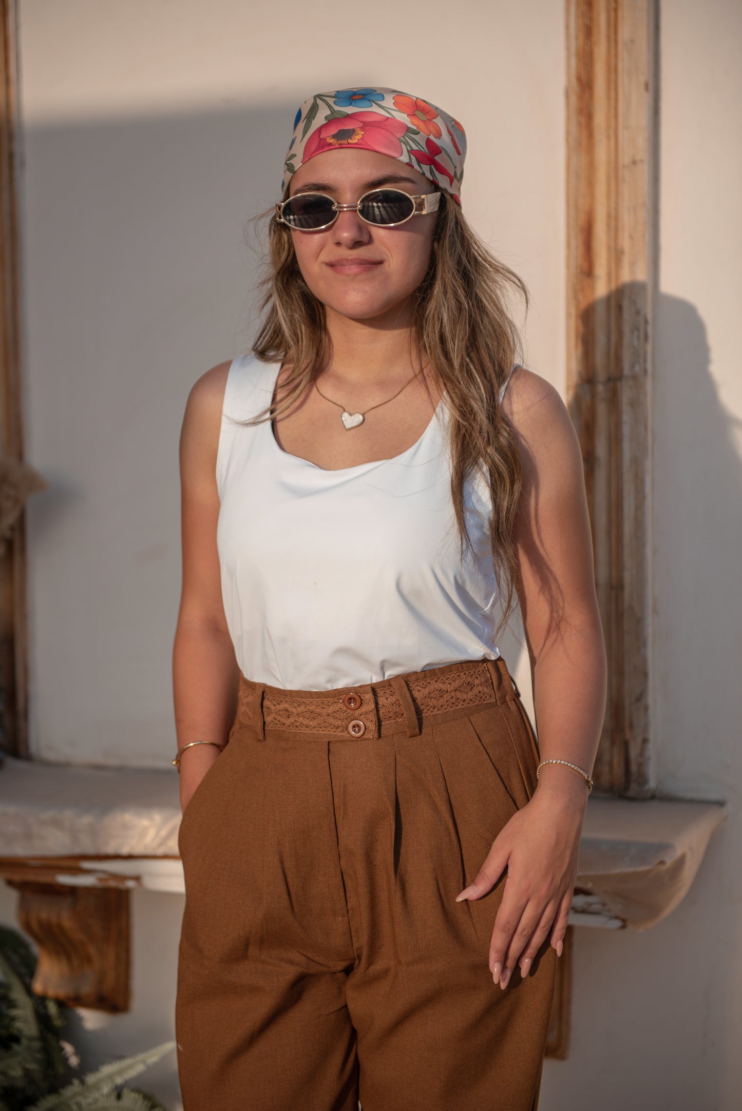 Brown Pure Linen Pant