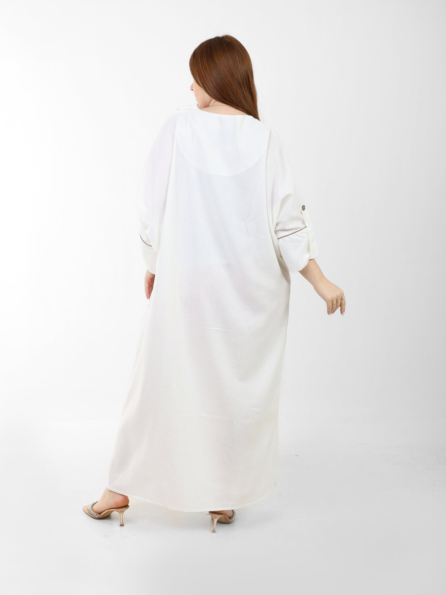 White Pure Linen Dress