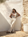 Beige Pure Linen Pant