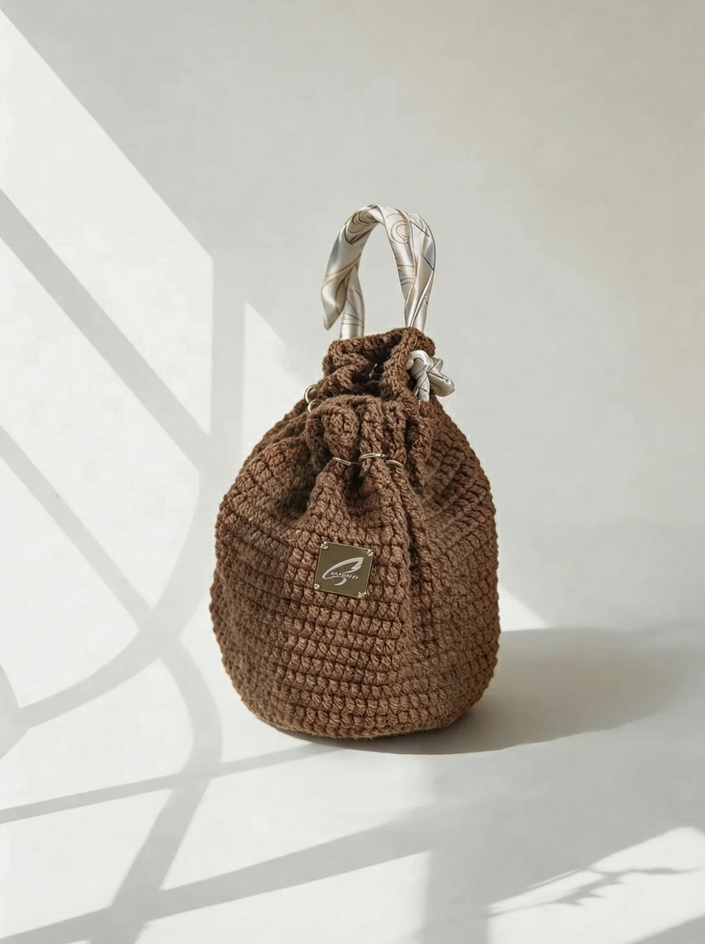 Caramel Crochet Bucket Bag
