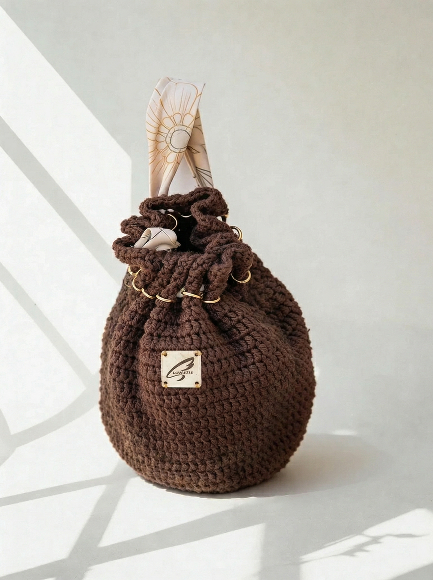 Mocha Crochet Bucket Bag