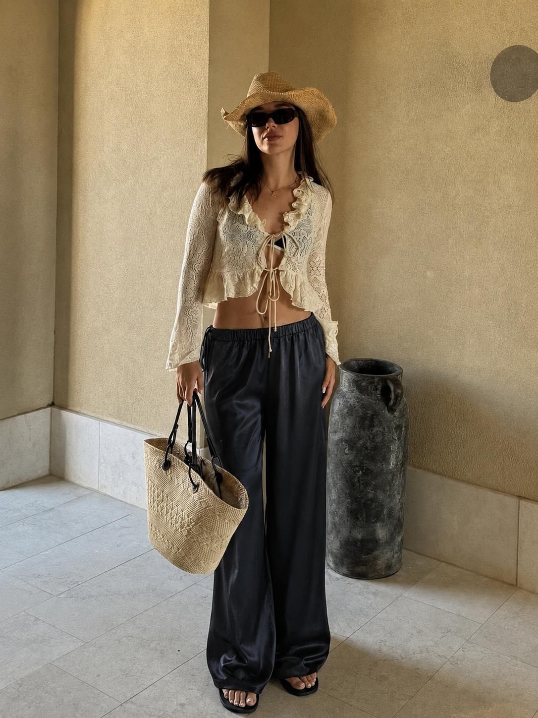 Flowing Wide-Leg Pants