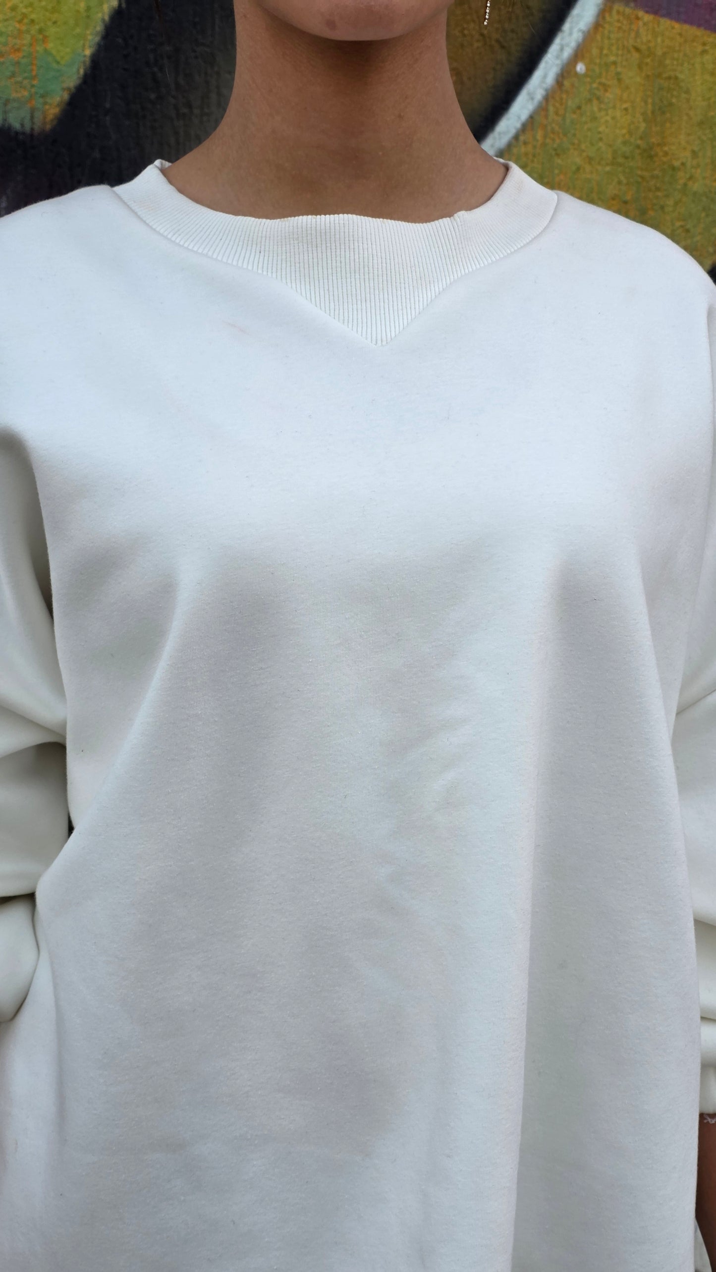 Denim Patchback Sweatshirt