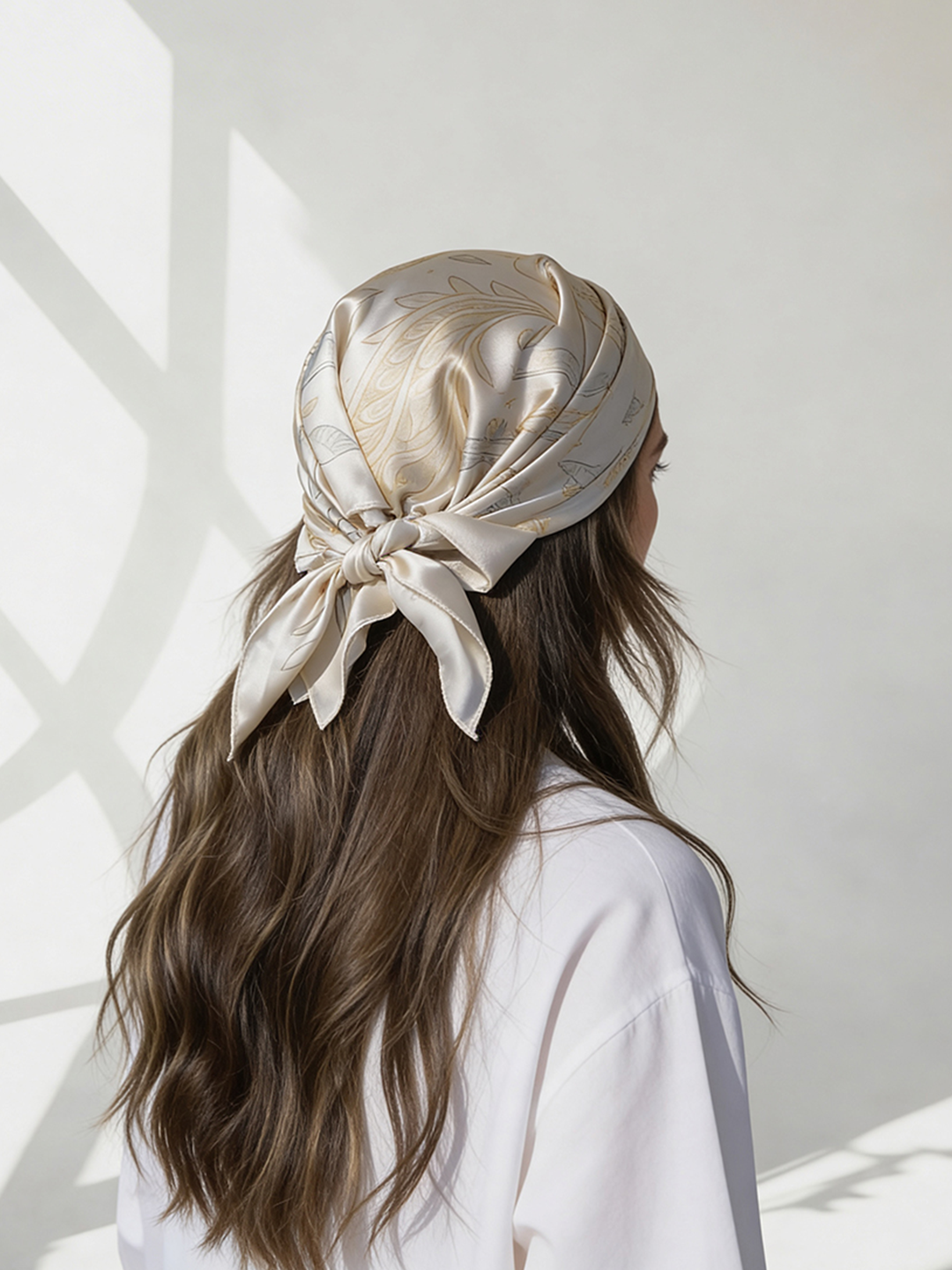 Beige Stan Hair Scarf