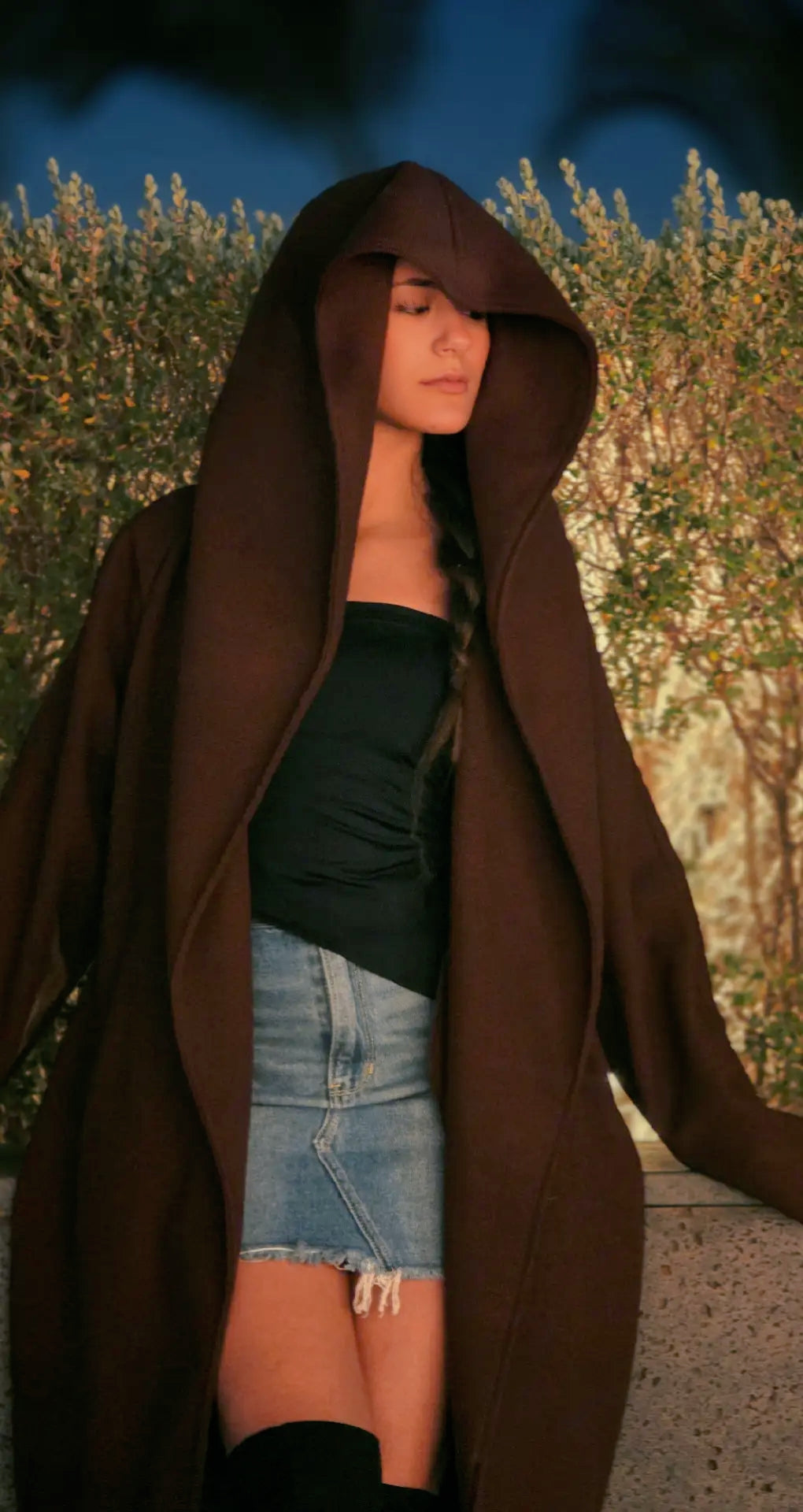 The Mysterious Dark Cocoa Coat