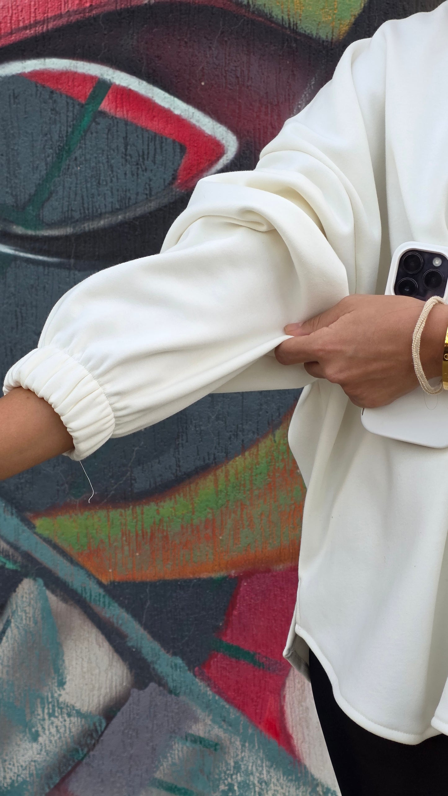 Denim Patchback Sweatshirt