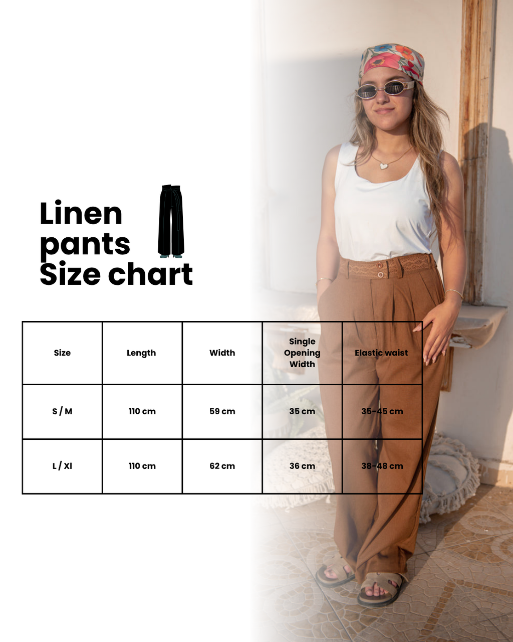 Brown Pure Linen Pant