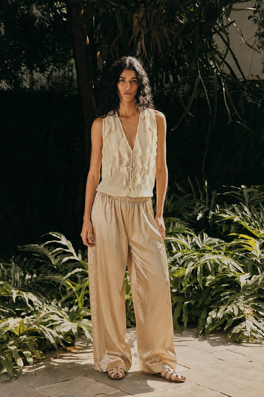 Flowing Wide-Leg Pants