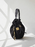 Black Crochet Bucket Bag